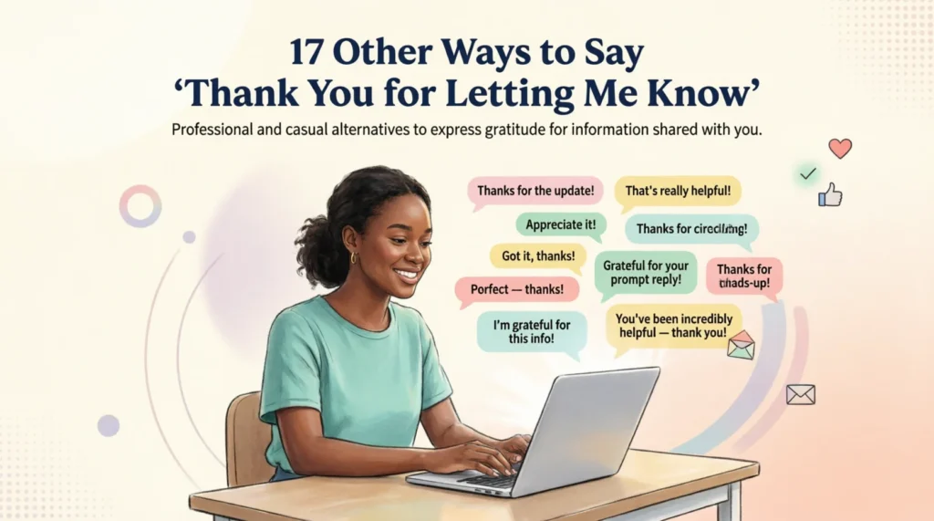 17 Other Ways to Say “Thank You for Letting Me Know”