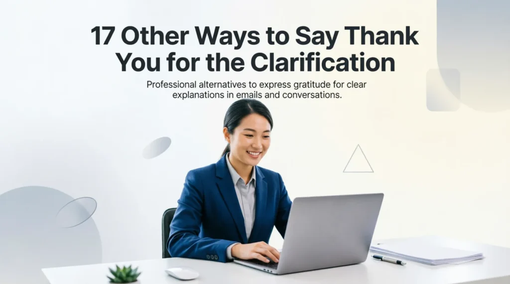 17 Other Ways to Say Thank You for the Clarification