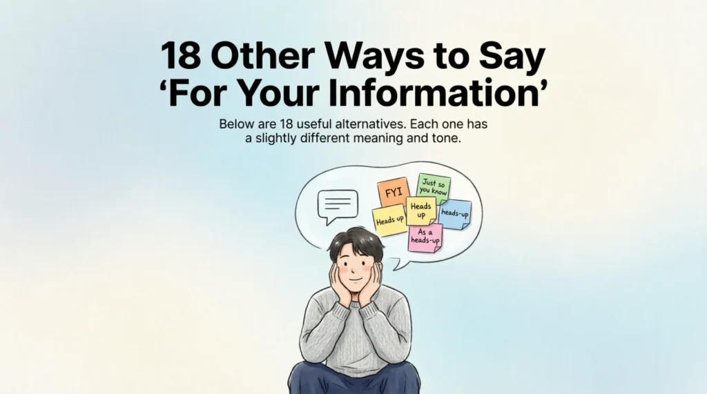 18 Other Ways to Say “For Your Information”