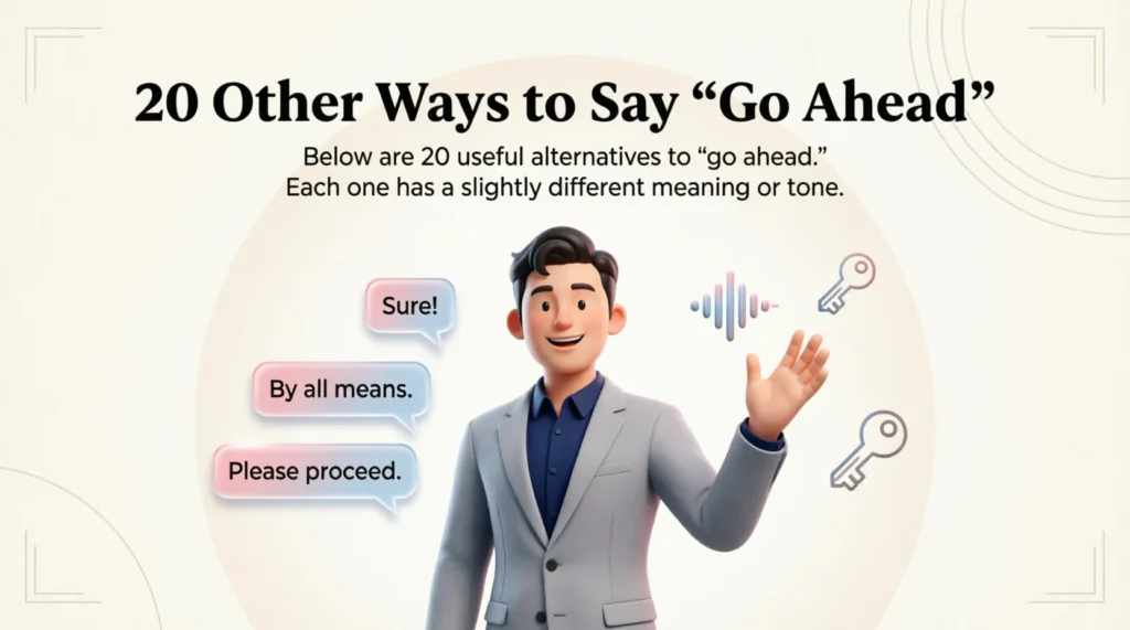 20 Other Ways to Say “Go Ahead”