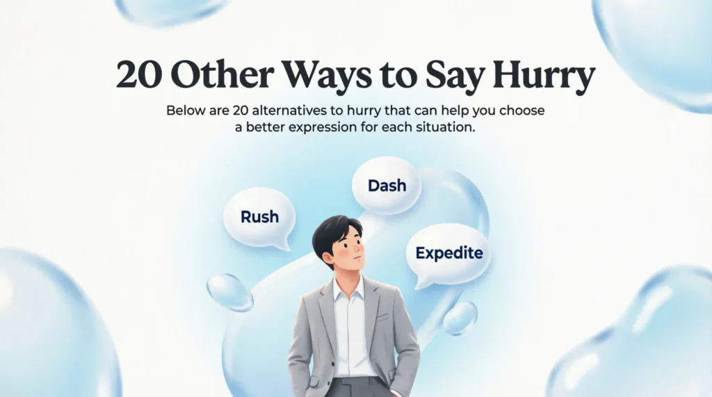 20 Other Ways to Say Hurry