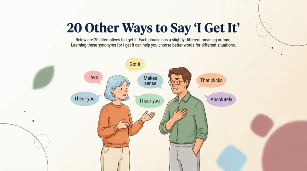 20 Other Ways to Say “I Get It”