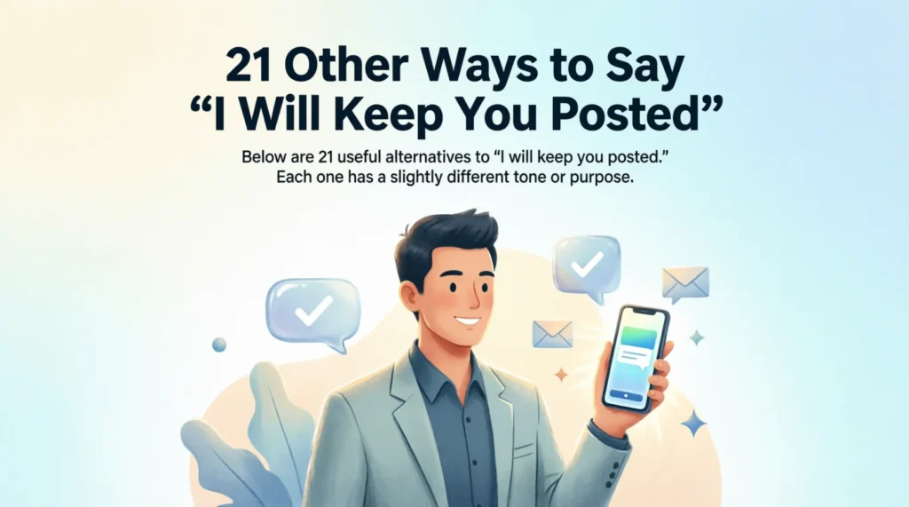 21 Other Ways to Say “I Will Keep You Posted”
