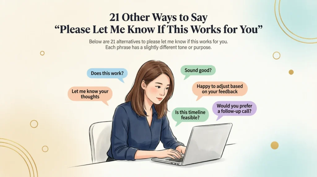 21 Other Ways to Say “Please Let Me Know If This Works for You”