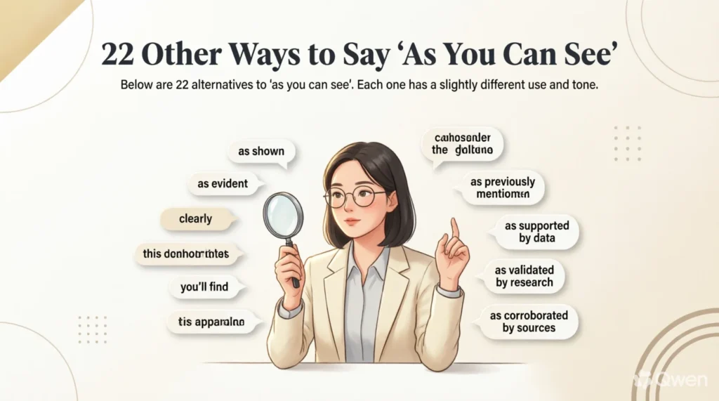 22 Other Ways to Say “As You Can See”