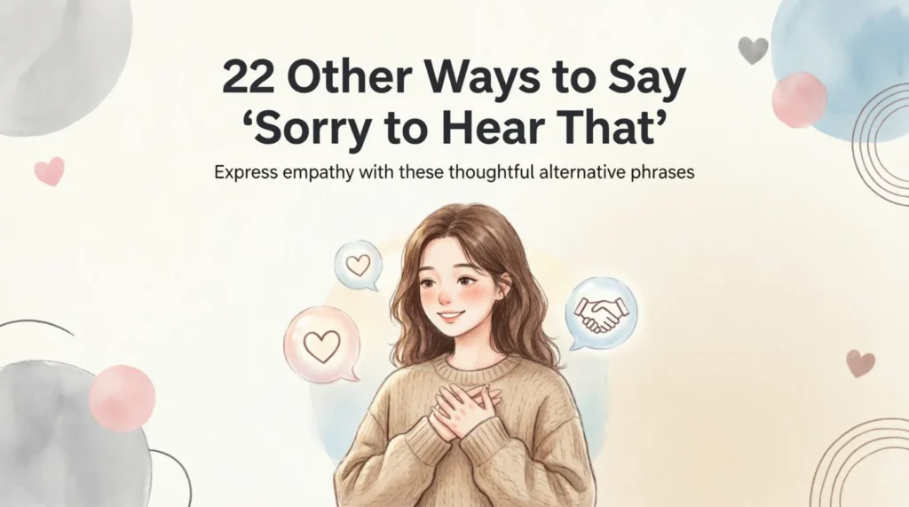 22 Other Ways to Say “Sorry to Hear That”