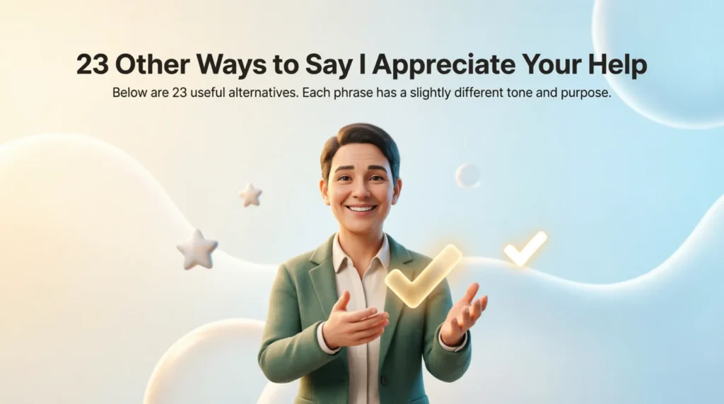 23 Other Ways to Say I Appreciate Your Help