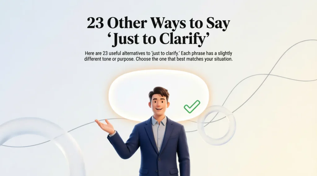 23 Other Ways to Say “Just to Clarify”