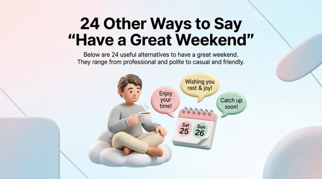 24 Other Ways to Say “Have a Great Weekend”