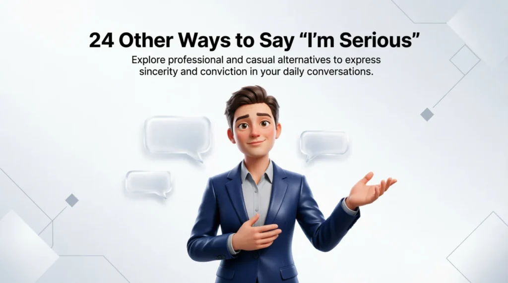 24 Other Ways to Say “I’m Serious”