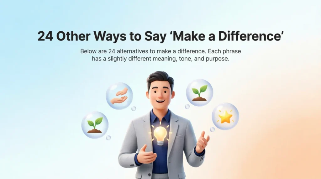 24 Other Ways to Say “Make a Difference”