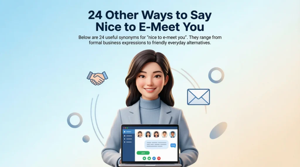 24 Other Ways to Say Nice to E-Meet You