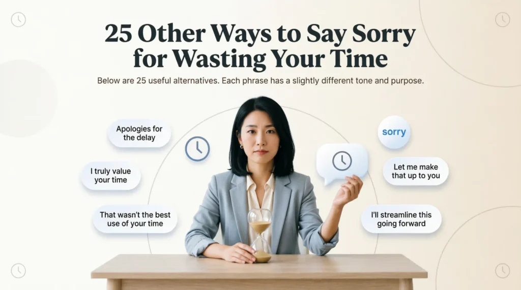 25 Other Ways to Say Sorry for Wasting Your Time
