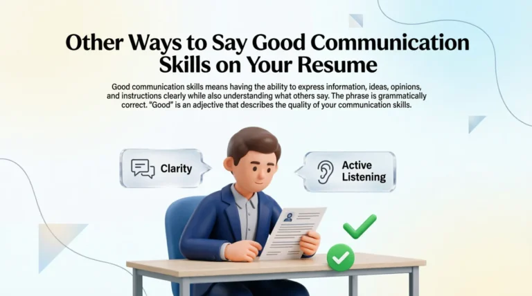 Other Ways to Say Good Communication Skills on Your Resume