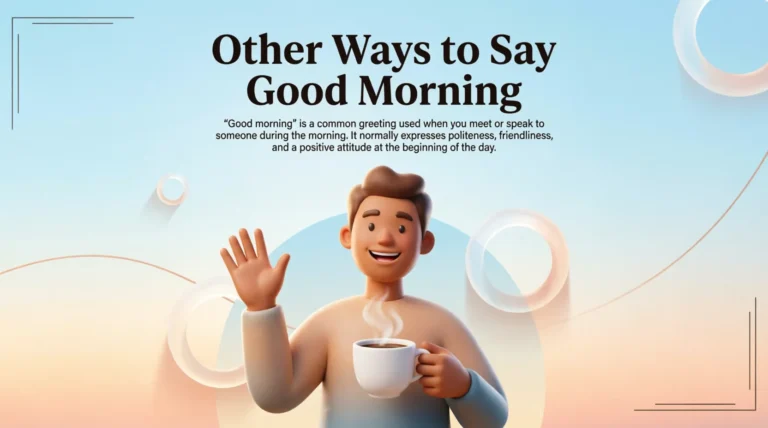 Other Ways to Say Good Morning