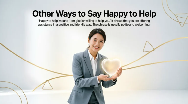 Other Ways to Say Happy to Help
