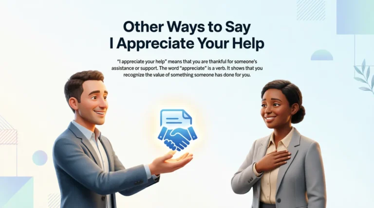 Other Ways to Say I Appreciate Your Help