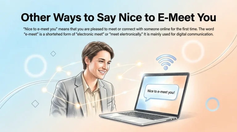 Other Ways to Say Nice to E-Meet You
