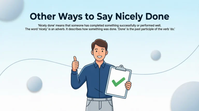 Other Ways to Say Nicely Done