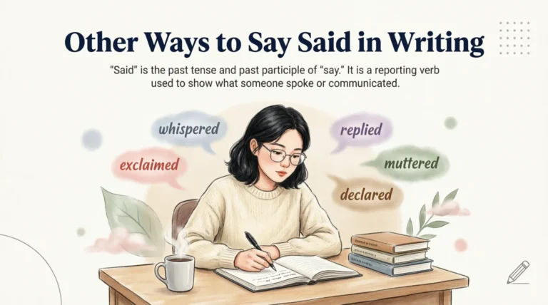Other Ways to Say Said in Writing