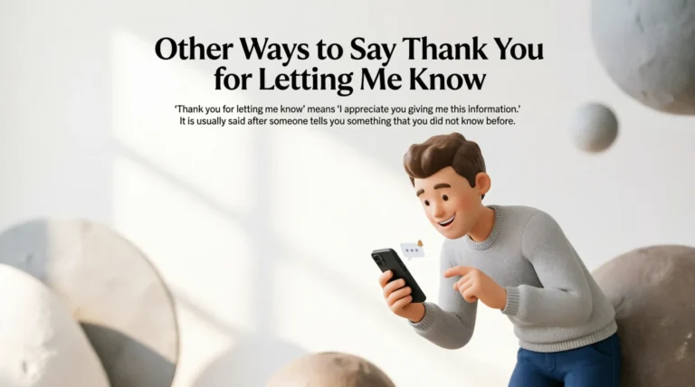 Other Ways to Say Thank You for Letting Me Know