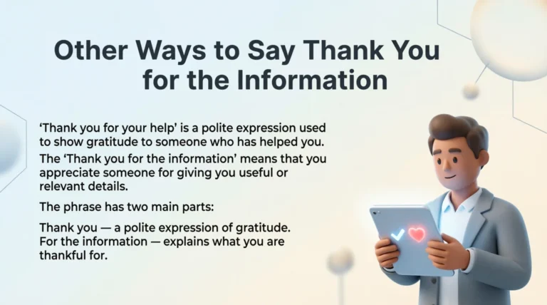 Other Ways to Say Thank You for the Information