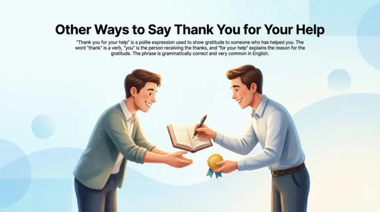 Other Ways to Say Thank You for Your Help