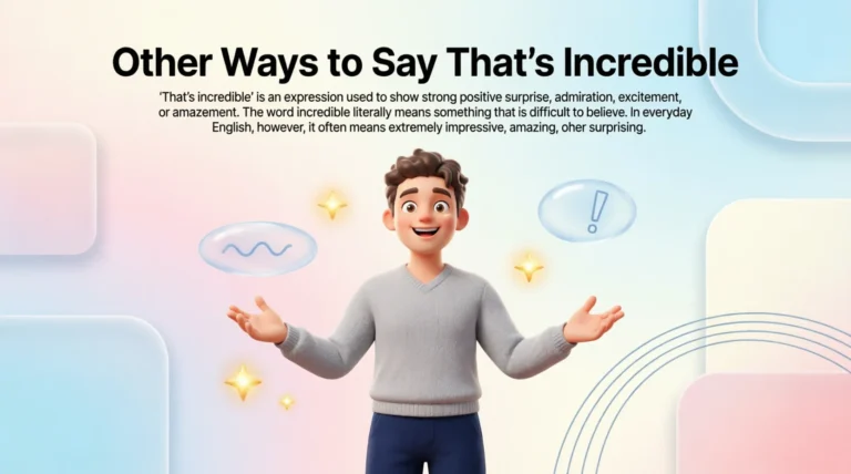 Other Ways to Say That's Incredible