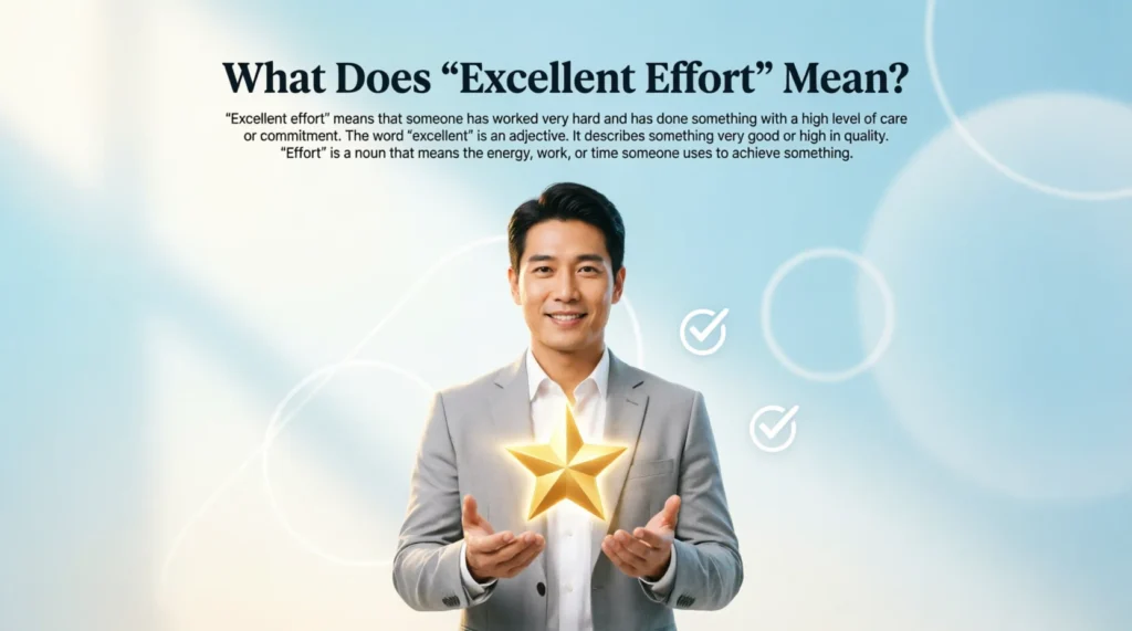 What Does “Excellent Effort” Mean?