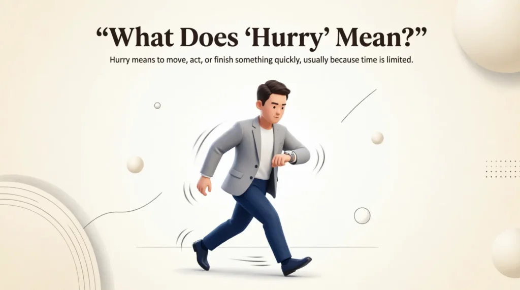 What Does “Hurry” Mean?