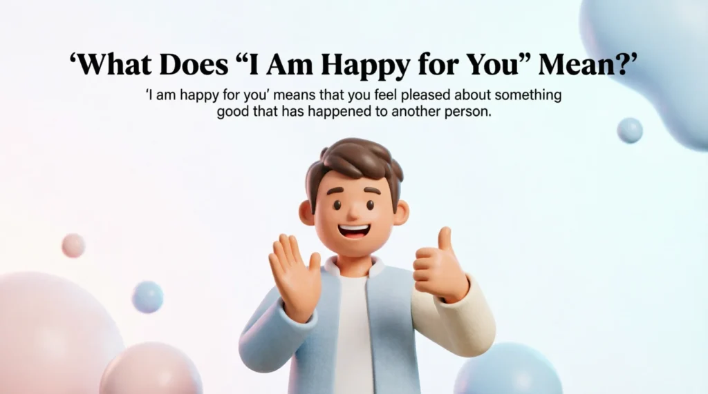 What Does “I Am Happy for You” Mean?
