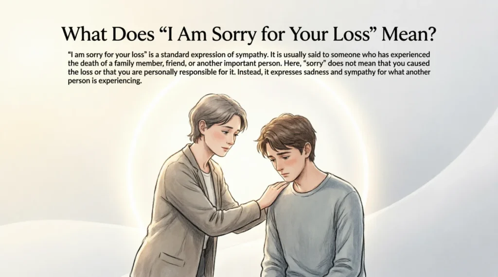 What Does “I Am Sorry for Your Loss” Mean?