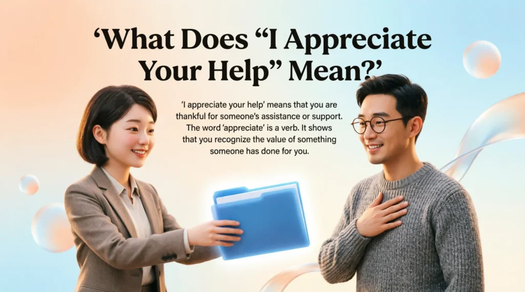 What Does “I Appreciate Your Help” Mean?