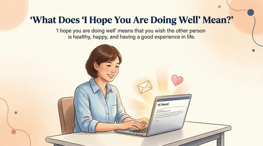 What Does “I Hope You Are Doing Well” Mean?