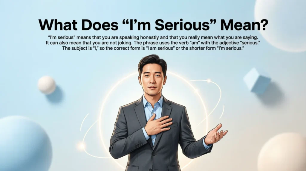 What Does “I’m Serious” Mean?