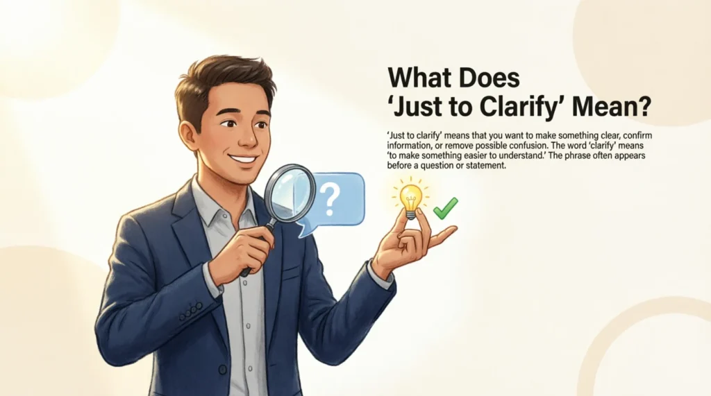 What Does “Just to Clarify” Mean?