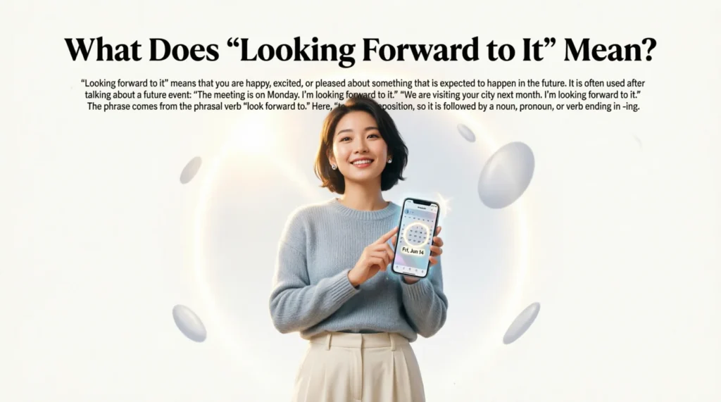 What Does “Looking Forward to It” Mean?