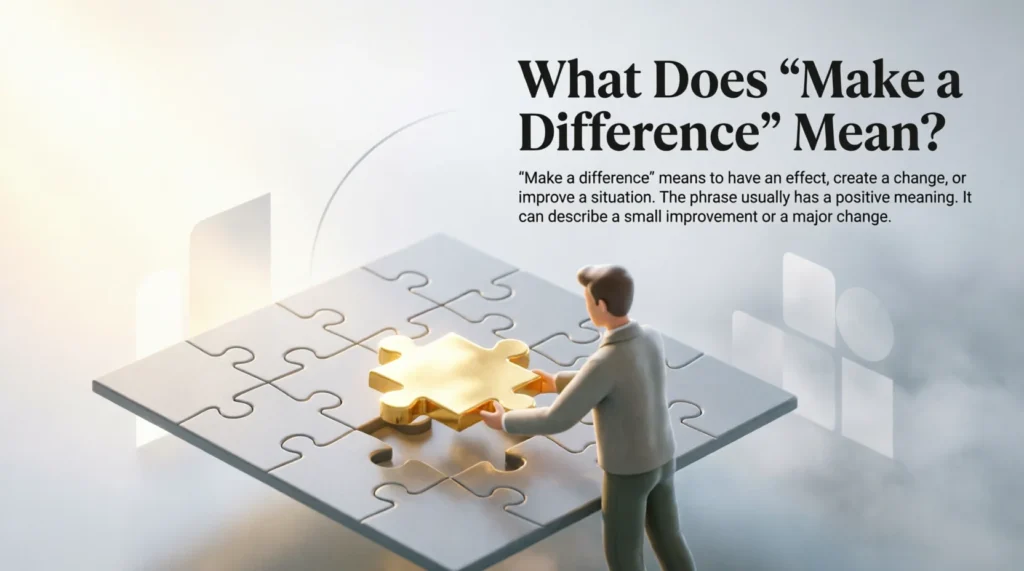 What Does “Make a Difference” Mean?