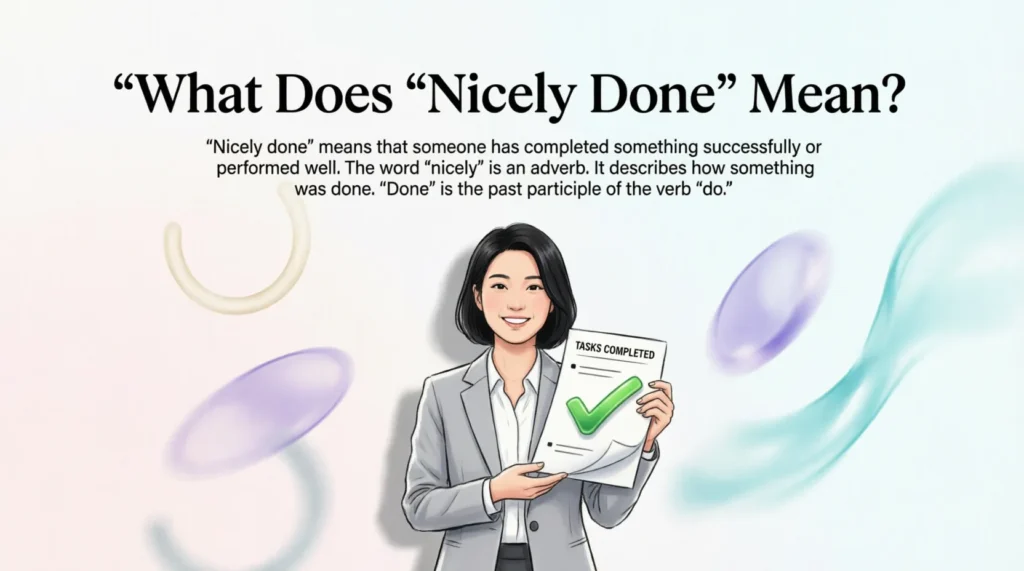 What Does “Nicely Done” Mean?