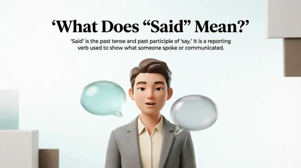 What Does “Said” Mean?