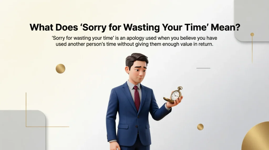 What Does “Sorry for Wasting Your Time” Mean?
