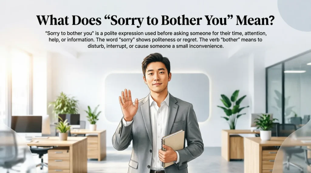 What Does “Sorry to Bother You” Mean?