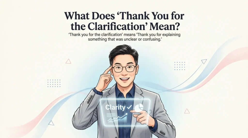 What Does “Thank You for the Clarification” Mean?