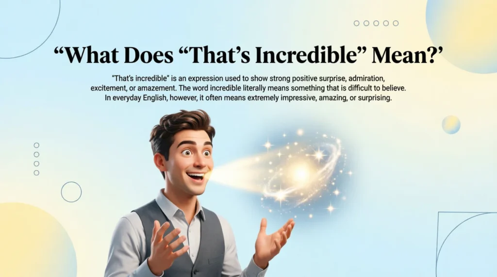 What Does “That’s Incredible” Mean?