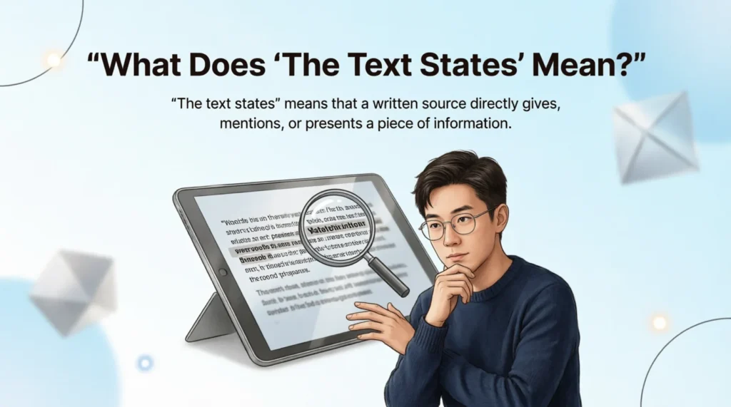 What Does “The Text States” Mean?