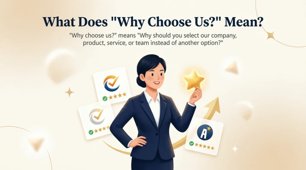 What Does “Why Choose Us?” Mean?