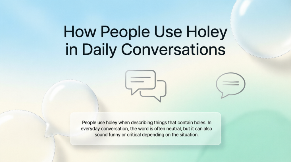 How People Use Holey in Daily Conversations