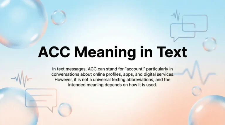 ACC Meaning in Text