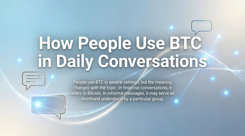How People Use BTC in Daily Conversations
