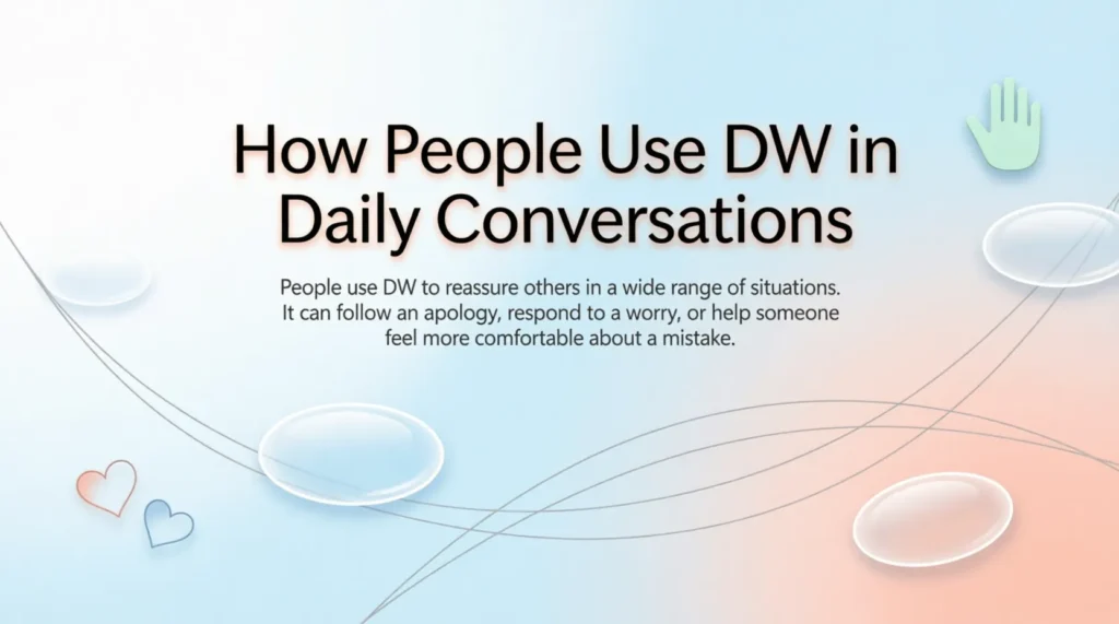 How People Use DW in Daily Conversations